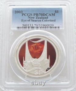 2003 Nouvelle-zélande Seigneur Des Anneaux Sauron $1 Dollar Silver Proof Coin Pcgs Pr70