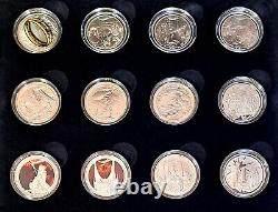2003 Seigneur Des Anneaux 24 Argent Proof Coins Collection Rare