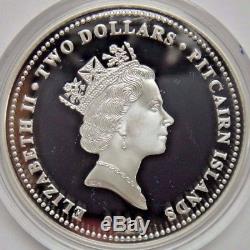2010 $ 2 Nouvelle-zélande 1 Once 999 Coin En Argent Année Du Tigre Pitcairn Islands Coa