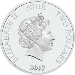2017 Niue Année Du Routier 2 Silverproof Coloured 1 Oz Coin D'édition Limitée