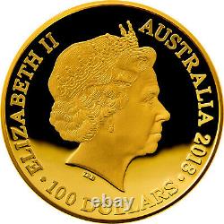 2018 $100 Gold Proof Domed Coin 1812 Une Nouvelle Carte Du Monde Coa #68 Ram