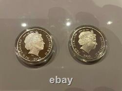 2019 Nouvelle-zélande $1 2 X 1oz Silver Proof Coin Set Maui Et La Déesse Du Feu