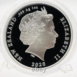 2020 Nouvelle-Zélande 75e anniversaire de la fin de la Seconde Guerre mondiale 1 oz épreuve en argent pièce de 1 dollar