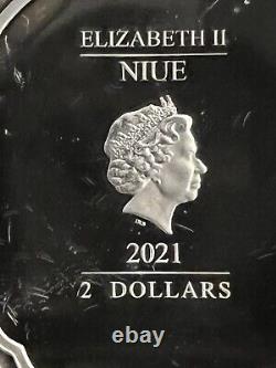 2021 1oz. 999 Fine Silver Colorised Proof Coin. Seigneur Des Rois. Gimli