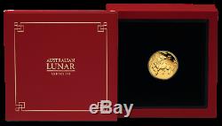 2021 Australian Année Lunaire Du Buffle 1/10 Oz Preuve D'or 15 $ Coin Nouveau Série-3