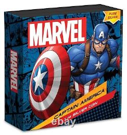 2023 Marvel Captain America 1oz Pièce d'argent NEUF