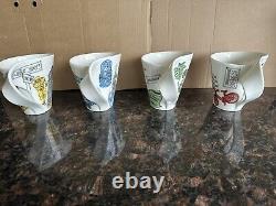 4 X Tout Nouveau Villeroy&Boch New Wave Tasses à Café Villes Du Monde. 4 Villes