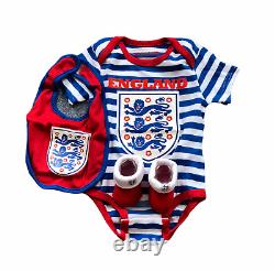 48x Angleterre Football Babygrow Set 3-6 Mois Coupe Du Monde Revendre Du Nouveau Lot De Travail