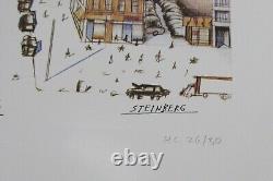 Affiche numérotée de Saul Steinberg, vue du monde du New Yorker depuis la 9e Avenue