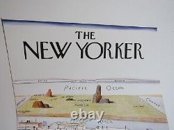 Affiche numérotée de Saul Steinberg, vue du monde du New Yorker depuis la 9e Avenue