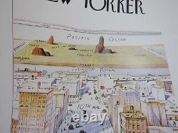 Affiche numérotée de Saul Steinberg, vue du monde du New Yorker depuis la 9e Avenue