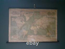 Anciens rossignols Nouvelle carte du monde en projection de Mercator. G. W. Bacon