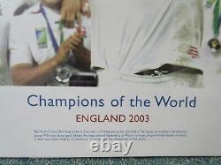 Angleterre 2003 Champions du Monde - Impression d'Art Signée par Martin Johnson Nouveau
