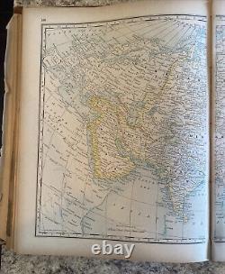 Atlas colombien du monde 1891 Livre relié Édition de New York Trouvaille rare