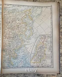 Atlas colombien du monde 1891 Livre relié Édition de New York Trouvaille rare