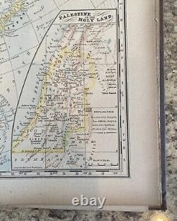 Atlas colombien du monde 1891 Livre relié Édition de New York Trouvaille rare