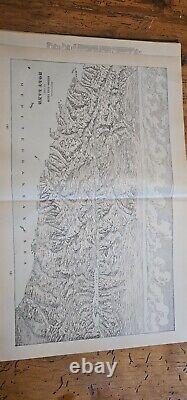 Atlas du Nouveau Siècle de Cram du Monde Indexé par George F. Cram 1901 Relié en Tissu