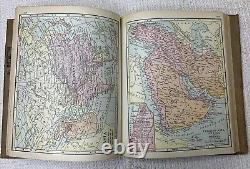 Atlas junior Cram du monde Nouvelle édition de l'index du recensement Relié 1912