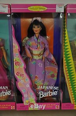 Barbie Dolls Of The World Beaucoup De 7 Toutes Les Nouveau Nrfb Nib, Y Compris Irlandais, Russe +