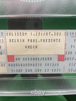 Billet de Concert Complet de Queen News of the World 1977 Évalué par PSA