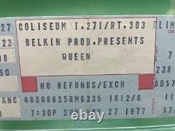 Billet de Concert Complet de Queen News of the World 1977 Évalué par PSA