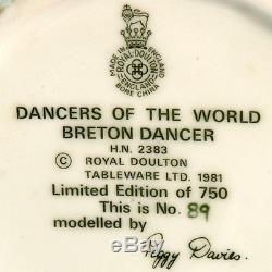 Breton Royal Doulton Danseur Du Monde Hn2383 Nouveau En Boite Angleterre Peggy Davies