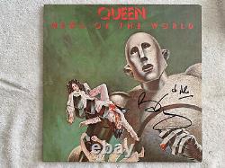 Brian May Queen signé Autographe Vinyle Album Record Nouvelles du Monde Bas Auth