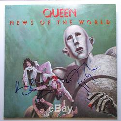 Brian May Roger Taylor Signé Queen Nouvelles Du Monde Vinyle Exact Preuve Jsa Coa