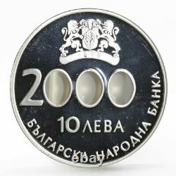 Bulgarie 10 Leva Le Début Du Nouveau Millénaire Preuve Pièce D’argent 2000