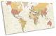 Carte Des Pays Du Monde Imprimer Panoramique Toile Mur Art Image Beige