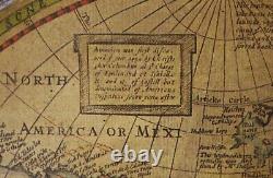 Carte antique du monde : Une nouvelle et précise carte du monde de 1651.
