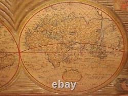 Carte antique du monde : Une nouvelle et précise carte du monde de 1651.