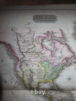 Carte en couleur de 1812 du monde sur la projection de Mercator Partie occidentale par Neele