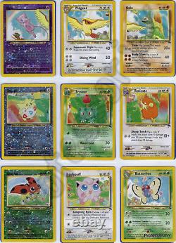 Cartes Pokémon TRÈS RARES DE COLLECTION VINTAGE ERA ÉPUISÉES EN ÉDITION INTÉGRALE 1996+