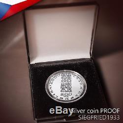Czech Silver Coin Proof (2000) Le Début Du Nouveau Millénaire 200 Czk