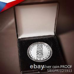 Czech Silver Coin Proof (2001) Le Début Du Nouveau Millénaire 200 Czk