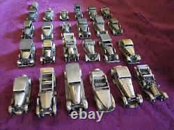 Danbury Mint Pewter Classic Cars Of The World Collection/25 Voitures Neuves