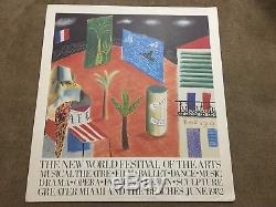 David Hockney Exposition Originale Signée Le Nouveau Festival Mondial Des Arts 1982