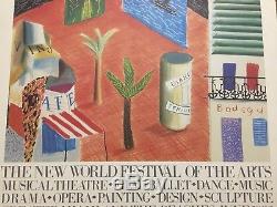 David Hockney Exposition Originale Signée Le Nouveau Monde Festival Des Arts 1980