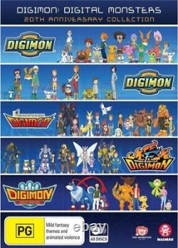 Digimon Digital Monsters Saisons 1-5 (collection Du 20ème Anniversaire) Nouveau DVD