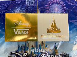 Disney Parks 2022 50ème Anniversaire Magic Vans Of The Wall Chaussures Taille M7/w8.5 Nouveau