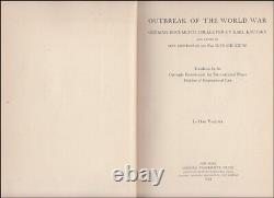 ÉCLATEMENT DE LA PREMIÈRE GUERRE MONDIALE (en 1914) DOCUMENTS ALLEMANDS recueillis par Karl Kautsky