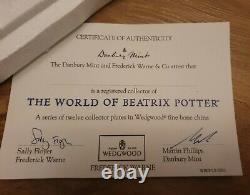 Ensemble De 12 Très Rare Plaques Collector En Bois De Hedgewood Le Monde De Beatrix Potter