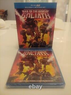 Guerre des Mondes GOLIATH 3D 2014 Blu Ray avec Rare OOP Slipcover Tout Neuf