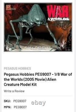 Guerre des mondes Alien Creature 18 Kit de modèle Pegasus neuf scellé (avec déchirure)