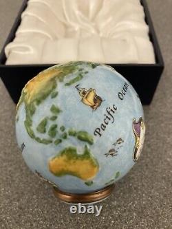 Halcyon Days Enamel World Earth Globe Pour Célébrer Le Nouveau Millénaire 2000