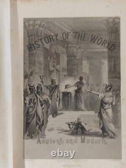 Histoire Du Monde 1871 Evert Duyckinck Vol. I Steel Gravures Guerre Culture
