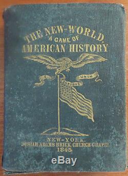 Jeu De Cartes Antique 1845 Par Josiah Adams Le Nouveau Jeu Mondial De L'histoire Américaine