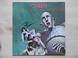 John Deacon & Roger Taylor A Signé Lp-cover Queen News Of The World Vinyl Apeca