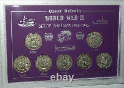 L'année De La Seconde Guerre Mondiale Shillings De La Deuxième Guerre Mondiale 1939-1945 Shilling Coin Gift Set